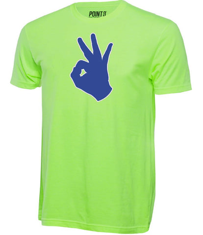 YOUTH Throwin' 3 T-shirt Neon Green/Blue