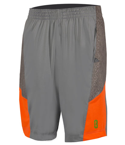 YOUTH DRYV BALLER 2.0 - Basketball Shorts with DRYV® Moisture Control Graphite Grey/Orange